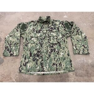 Propper‎ Shirt Mens LT Green Digital Camo Navy NWU Type III Uniform Utility Top